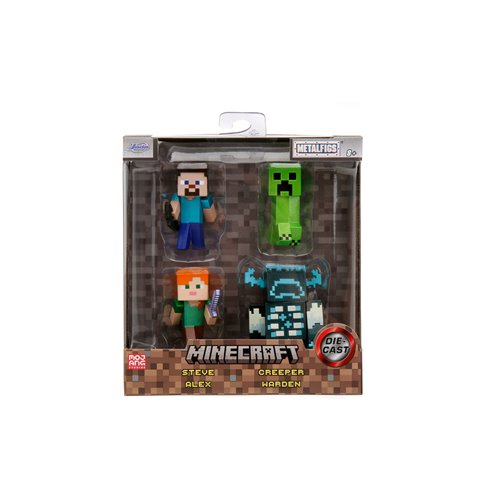 Minecraft MetalFigs 2 1/2-Inch Die-Cast Metal Mini-Figure Wave 1 4-Pack