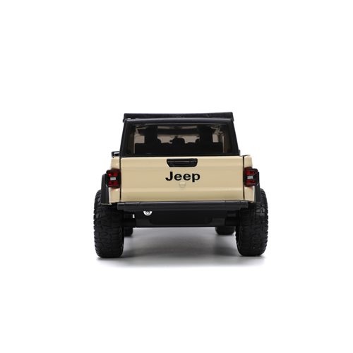 Just Trucks 2020 Jeep Gladiator Tan 1:24 Scale Die-Cast Metal Vehicle with Tire Rack