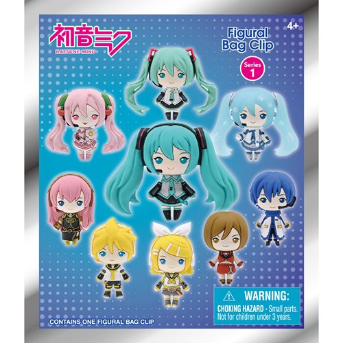 Vocaloid Hatsune Miku 3D Foam Bag Clip Random 6-Pack