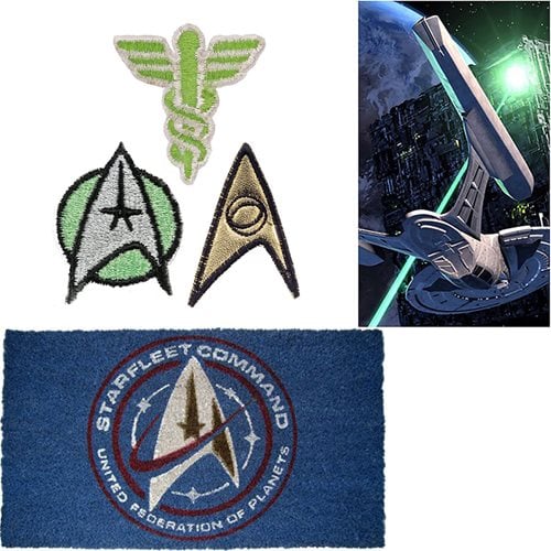 Star Trek 3-D Print, Doormat, and Patch Bundle of 5