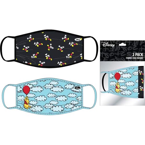 Mickey Mouse and Winnie the Pooh Women's 2-Pack Face Masks