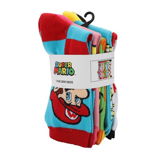 Super Mario Bros. Icons Crew Sock 5-Pack