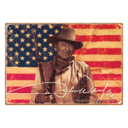 John Wayne Flag Tin Sign
