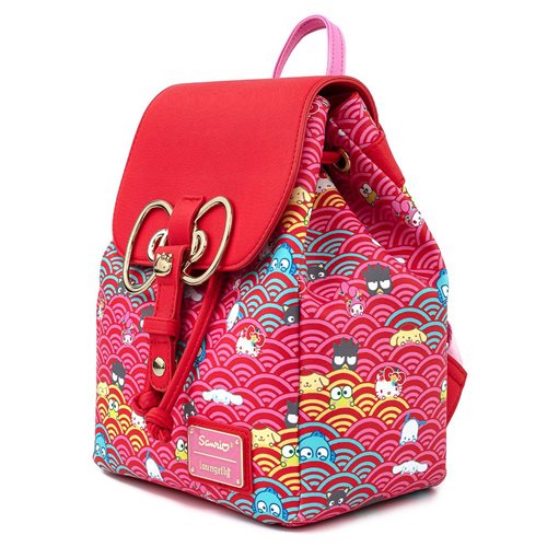 Sanrio 60th Anniversary Gold Bow Flap Backpack