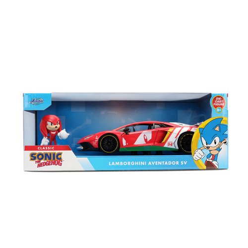 Hollywood Rides Sonic the Hedgehog Classic Lamborghini Aventador SV 1:24 Scale Die-Cast Metal Vehicl