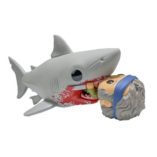 Jaws Eating Quint Deluxe Pop! Vinyl Figure - 2019 Convention Exclusive