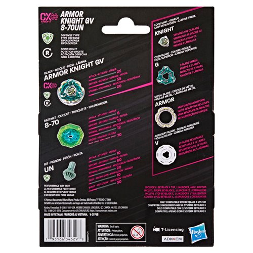 Beyblade X Armor Knight GV 8-70UN CX Infinity Starter Pack Set