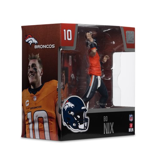 NFL SportsPicks 2025 Denver Broncos Bo Nix 7-Inch Scale Posed Figure Case of 6