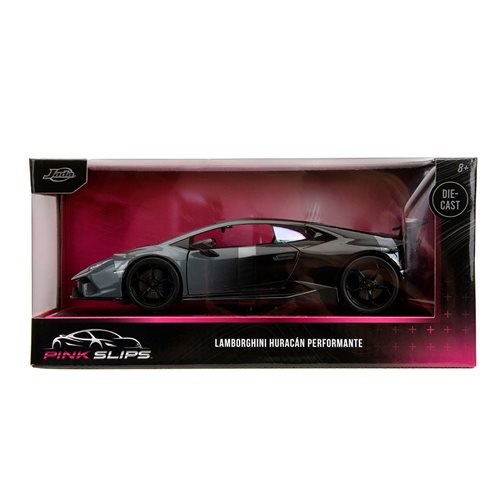 Pink Slips Lamborghini Huracan with Base 1:24 Scale Die-Cast Metal Vehicle