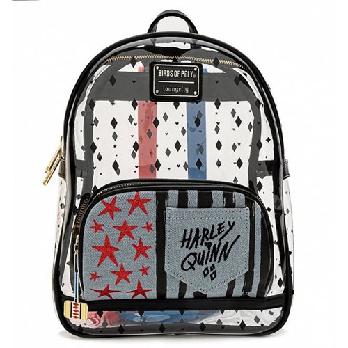 Birds of Prey Harley Quinn Clear Mini Backpack