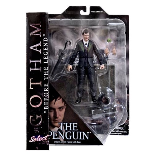 7 INCHES NEW DC GOTHAM SELECT THE PENGUIN DELUXE ACTION FIGURE W/ BASE 