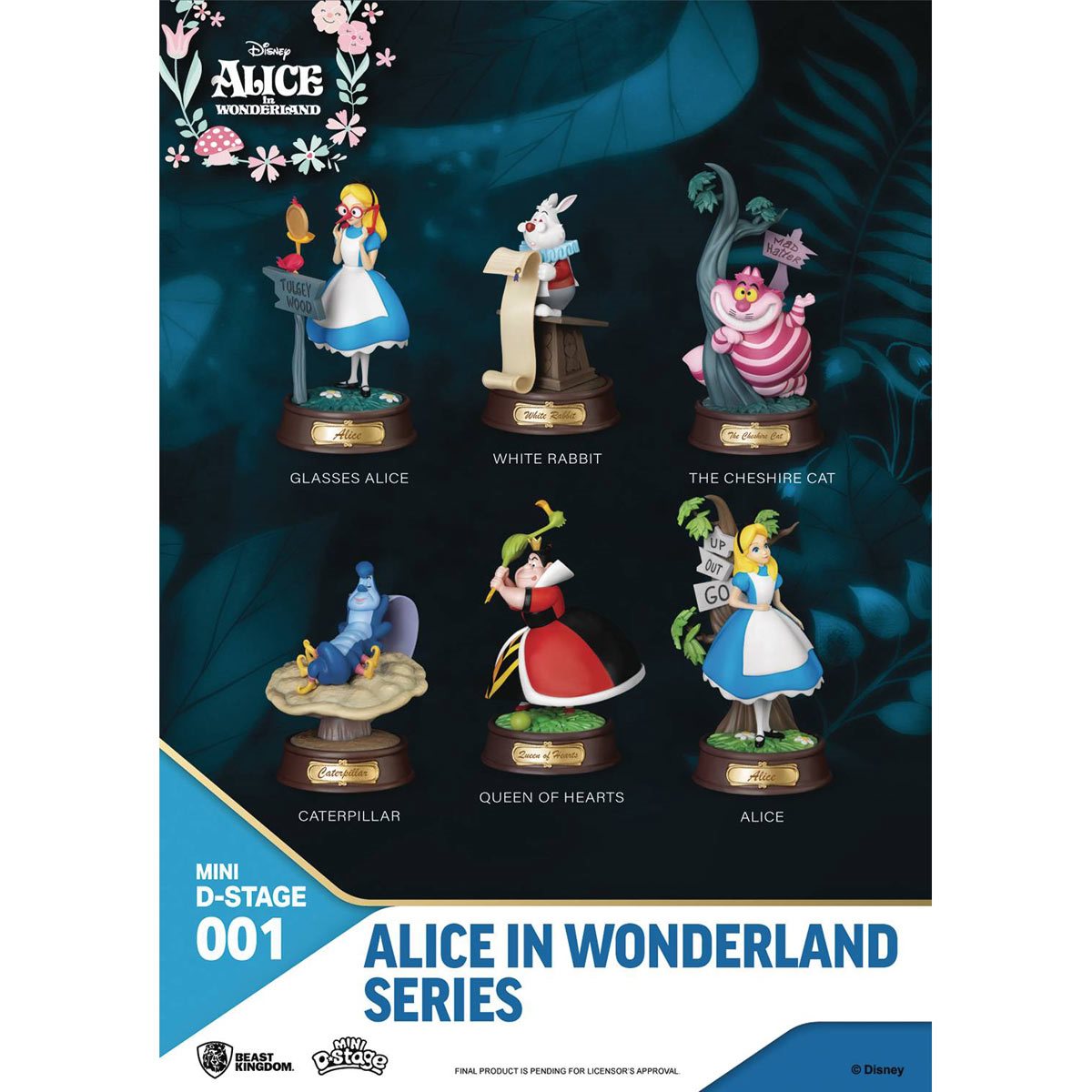 Alice in Wonderland Mini D-Stage 001 4-Inch Statue Set of 6