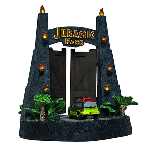 Jurassic Park Gates Environment Statue