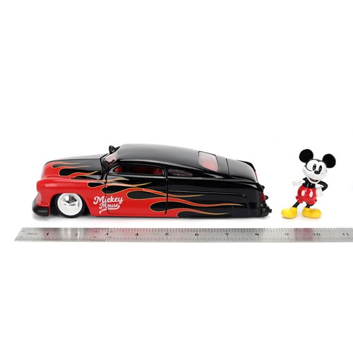 Hollywood Rides Disney 1951 Mercury 1:24 Scale Die-Cast Metal Vehicle with Mickey Mouse Figure
