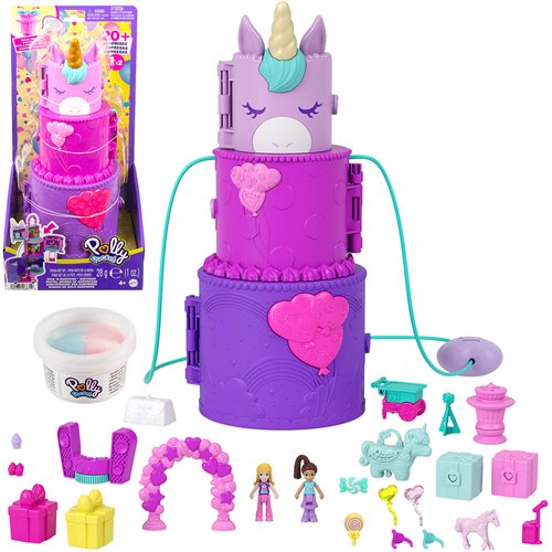 Polly Pocket Spin 'n Surprise Birthday Cake Playset