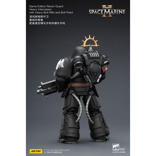Joy Toy Warhammer 40K Space Marines Game Edition Raven Guard Intercessor Bolt Rifle & Pistol 1:18 Sc