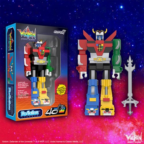 Voltron Vintage Package 3 3/4-Inch ReAction Figure - SDCC Exclusive