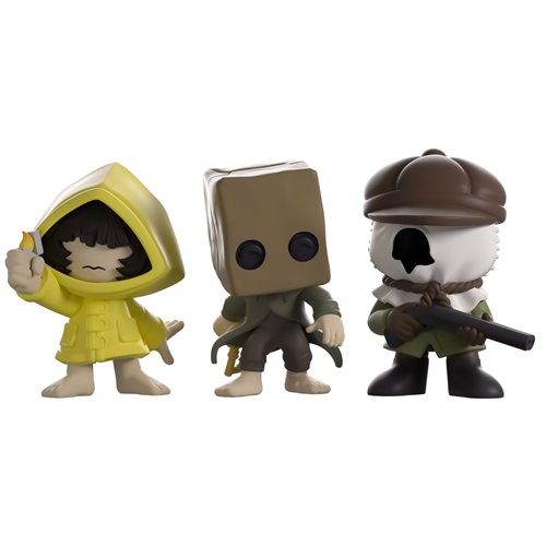 Little Nightmares II Collection Mono, Six & Hunter Minitooz Vinyl Figure 3-Pack