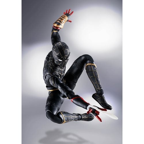 Spider-Man: No Way Home Spider-Man Black and Gold Suit S.H.Figuarts Action Figure