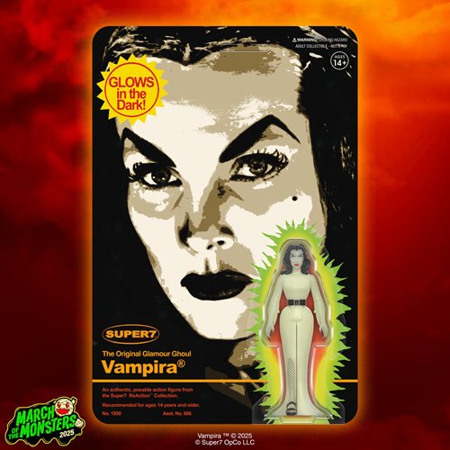 Vampira (Monster Glow) Glow-in-the-Dark 3 3/4-Inch ReAction Figure