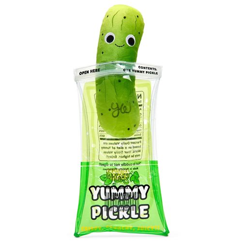 Yummy World Crunchy Pickle in Bag 10-Inch Plush