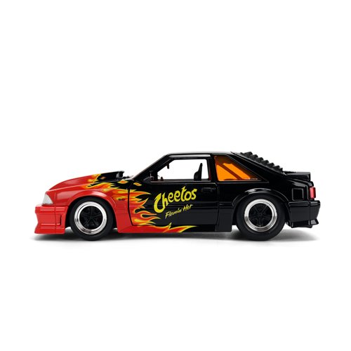 Hollywood Rides Cheetos Flamin' Hot 1989 Ford Mustang GT 1:24 Scale Die-Cast Metal Vehicle with Ches