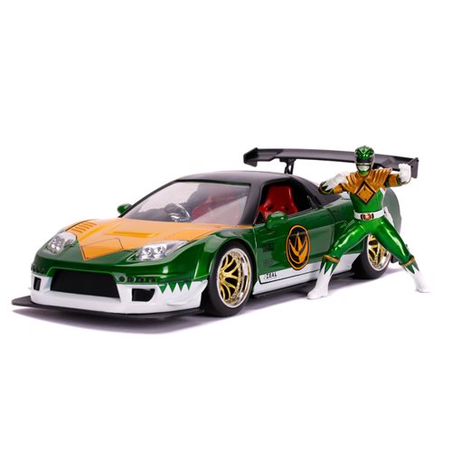 Mighty Morphin Power Rangers Green Ranger 2002 Honda NSX 1:24 Scale Die-Cast Metal Vehicle with Figu