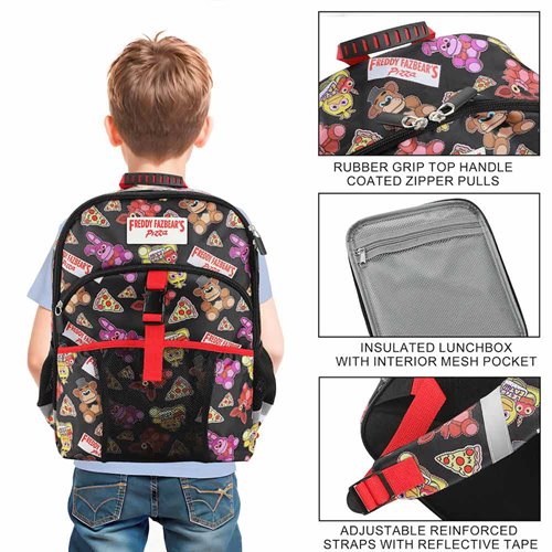 Five Nights at Freddys All Over Print Youth Backpack Set