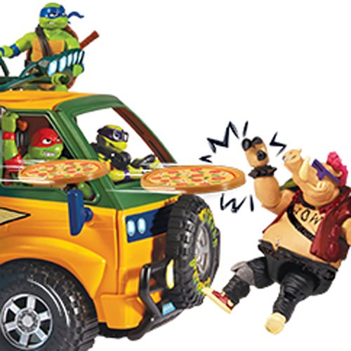 Teenage Mutant Ninja Turtles: Mutant Mayhem Movie PizzaFire Van with Pizza Throwing Action Vehicle