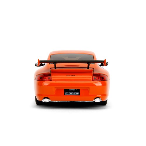 Hyper-Spec Porsche 911 GT3 RS 996 Glossy Orange 1:24 Scale Die-Cast Metal Vehicle