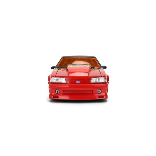 Hollywood Rides Cheetos Flamin' Hot 1989 Ford Mustang GT 1:24 Scale Die-Cast Metal Vehicle with Ches
