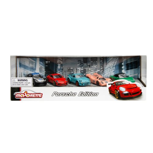 Majorette Porsche 1:64 Scale Die-Cast Metal Vehicle Wave 2 5-Pack