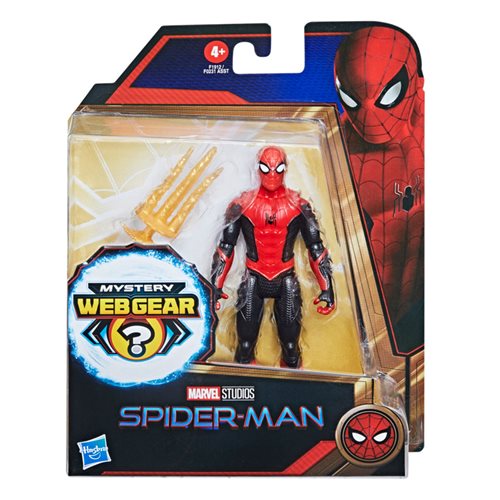Spider-Man: No Way Home 6-Inch Mystery Web Gear Upgraded Black and Red Suit Spider-Man Action Figure