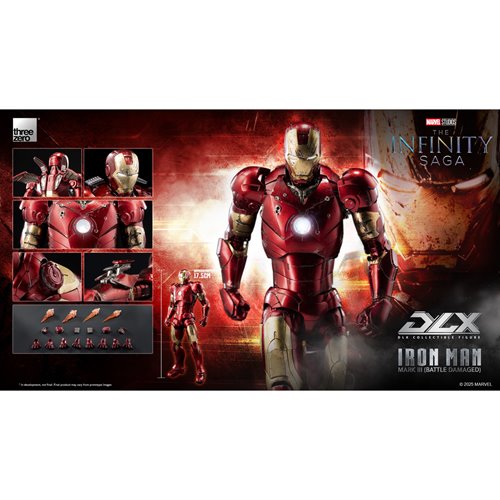 Marvel Studios: The Infinity Saga Iron Man Mark 3 (Battle Damaged) DLX Action Figure