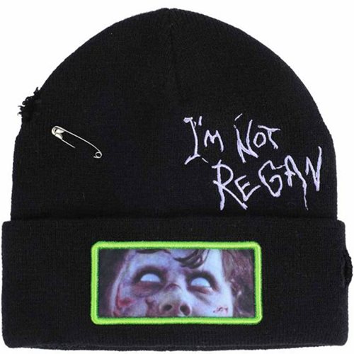 The Exorcist I'm Not Regan Distressed Sublimated Patch Cuff Beanie