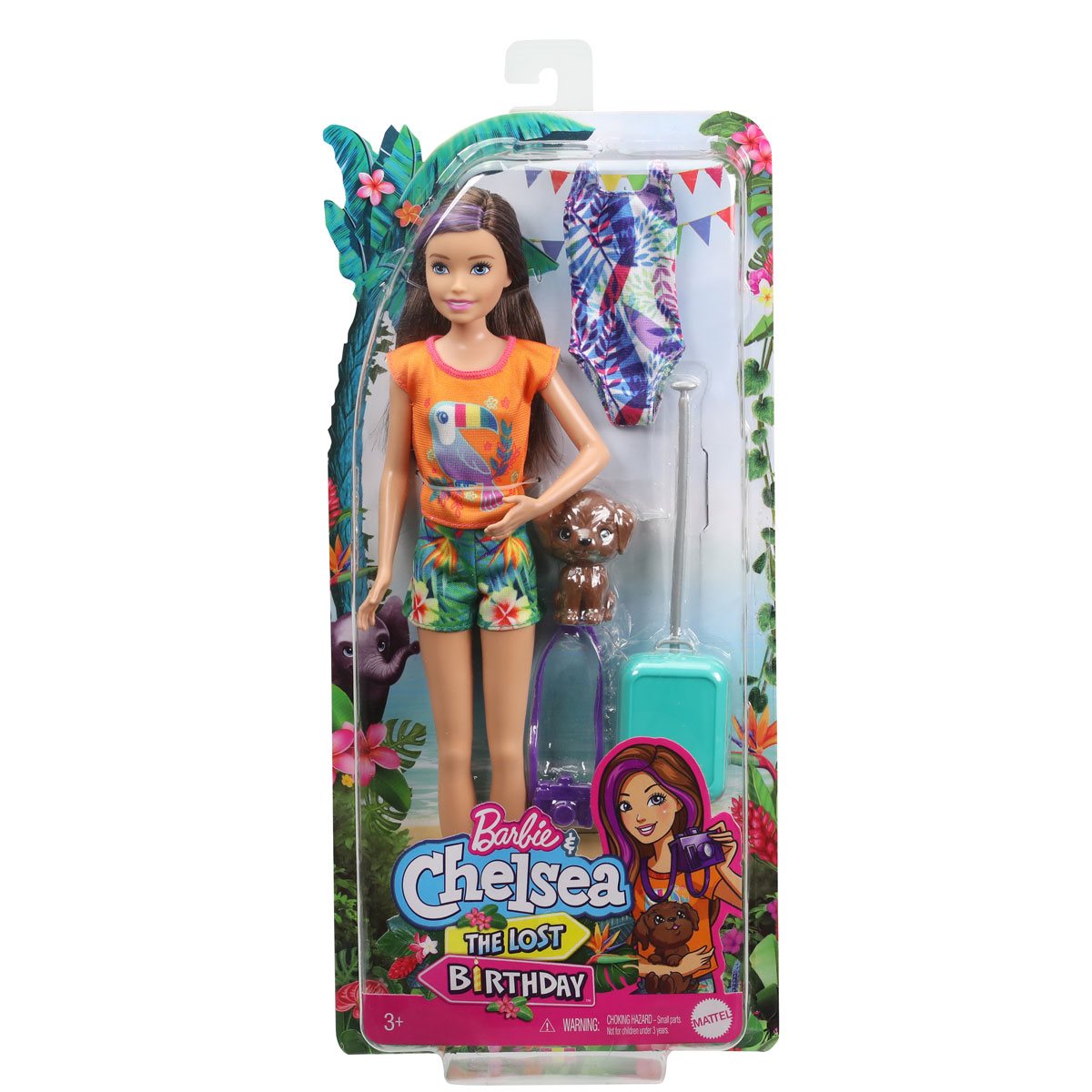 Details about   NEW Barbie Chelsea The Lost Birthday Skipper Doll Topical Shorts ~ Clothing 