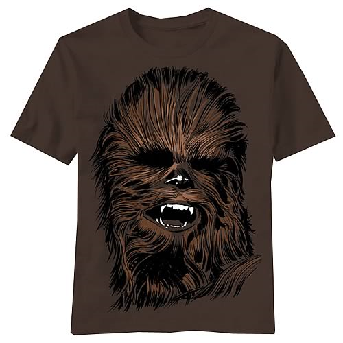 rival fuga muy agradable Star Wars Chewbacca Chewie Face Brown T-Shirt