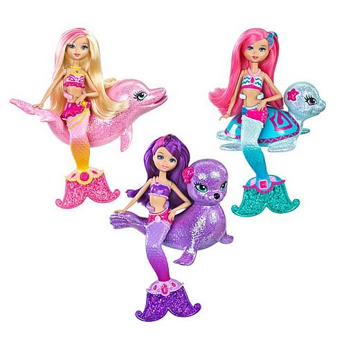Barbie Mermaid Tale 2 Mermaid and Pet Mini Doll Set Case