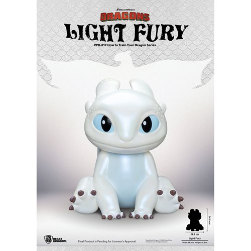 How to Train Your Dragon Light Fury VPB-017 Large Vinyl Piggy Bank
