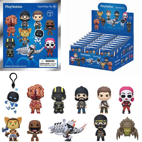 PlayStation Series 2 3D Foam Bag Clip Random 6-Pack