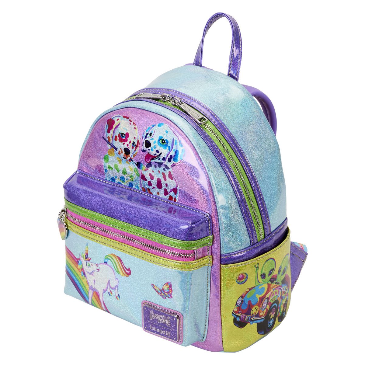 Loungefly Lisa Frank Color Block Mini Backpack Double Strap Shoulder B – LF  Lounge VIP