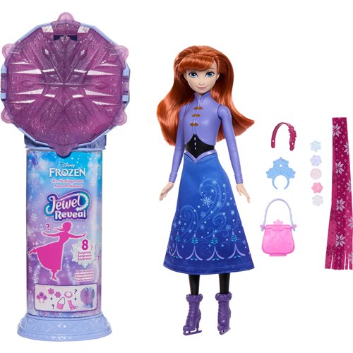 Disney Frozen Jewel Reveal Ice Skating Anna Fashion Doll