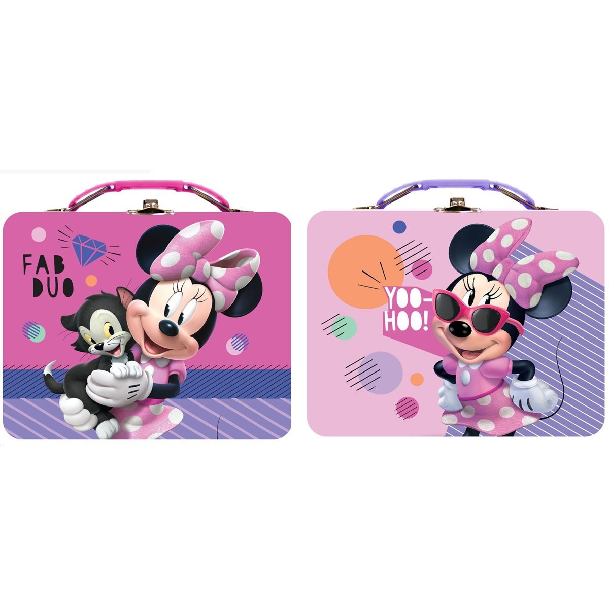 Minnie Mouse Carry All Tin Lunch Box Set of 2