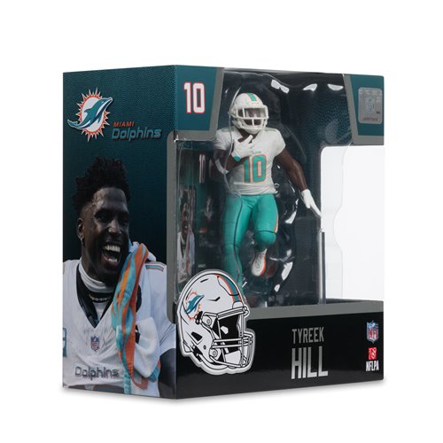 NFL SportsPicks 2025 Miami Dolphins Tyreek Hill Alternate Jersey 7-Inch Scale Posed Figure