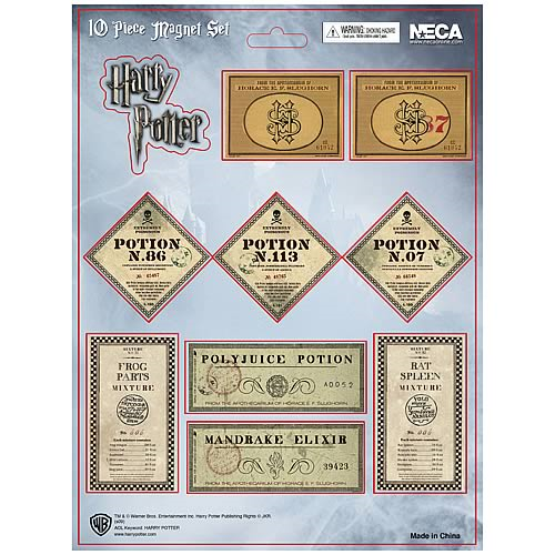Søndag Beskatning smugling Harry Potter Half Blood Prince Potion Labels Magnets Sheet