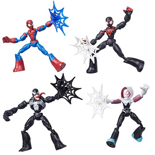 Spider-Man Bend and Flex Action Figures Wave 1 Set