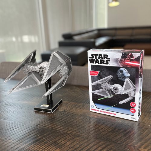 Star Wars Imperial TIE Interceptor Fighter 3D Model Puzzle Kit