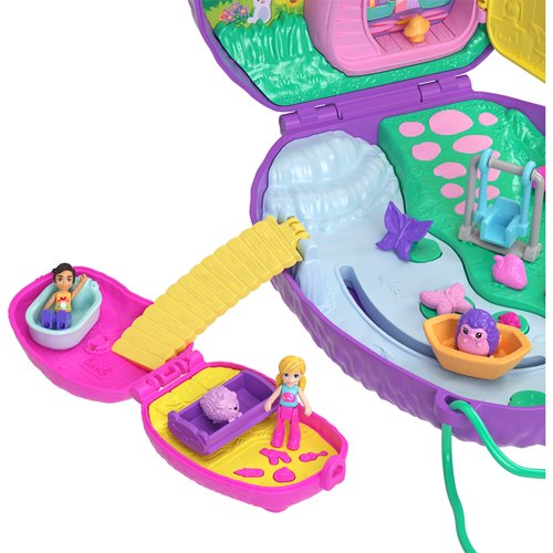Polly Pocket Hedgehog Mom and Baby Wearable Compact Playset