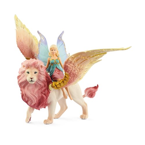 Bayala Fairy in Flight on Winged Lion Collectible Figure