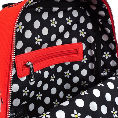 Minnie Mouse Face Embroidered Canvas Mini-Backpack
